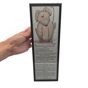 DeAmicis Studios Dog Poem Print Framed Signed Angel's in Disguise